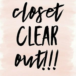 Closet Clear Out. ALL items on sale